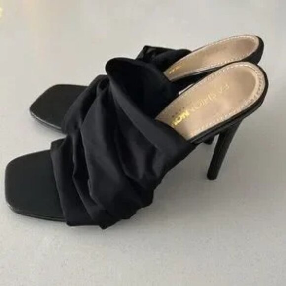 Fashion Nova Black Heels Mesh 8 - Picture 2 of 4